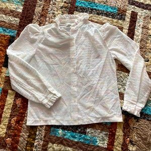 Vintage Miss Colebrook Colorful White Blouse